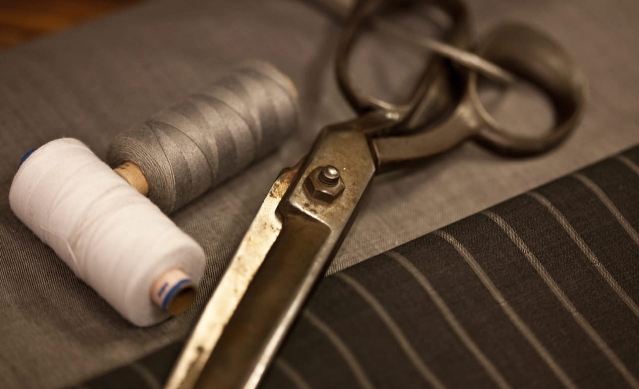 Costume and dress detail in the workroom (illustrative image)